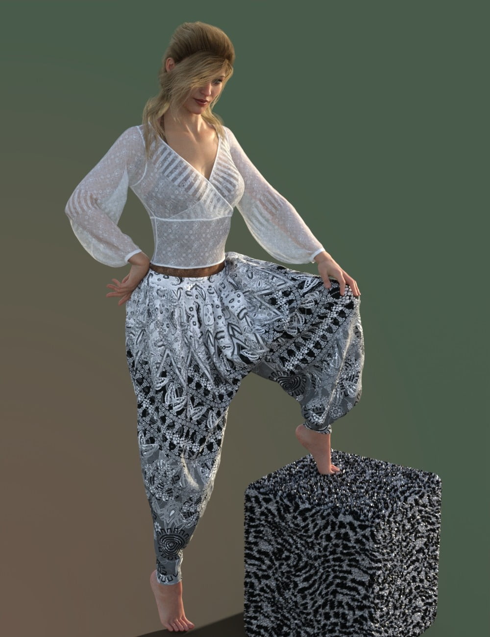 dForce Harem Pants Outfit for Genesis 8 Female(s)