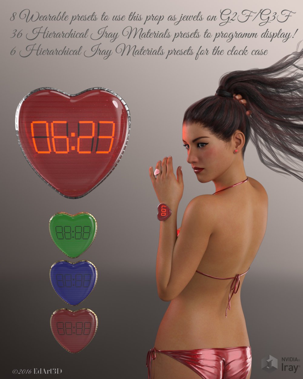 Valentine's Multi Purpose Digital Clock