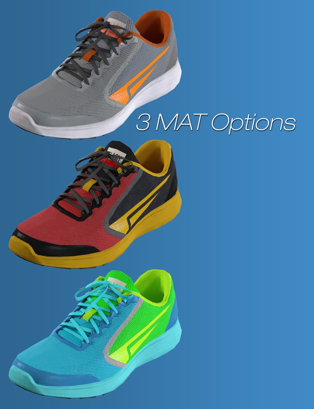 Slide3D Real Sneakers III for Genesis 3 and 8 Female(s)