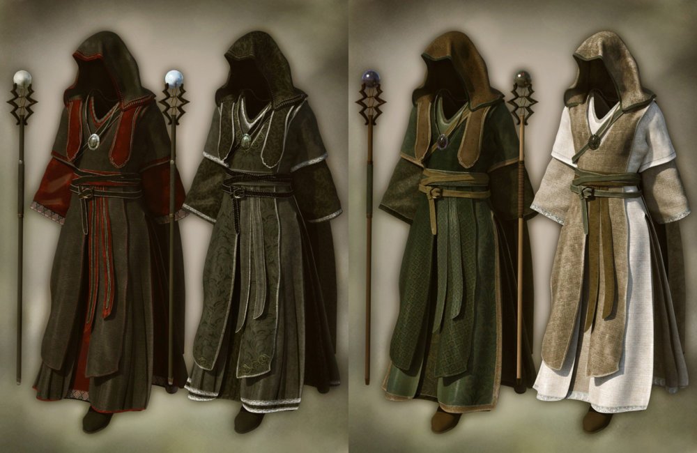 Fantasy Friar Outfit Textures