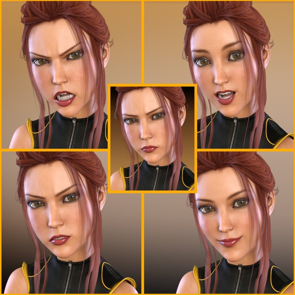 Z Rebel Spirit - Poses and Expressions for Aiko 8 and Genesis 8 Female