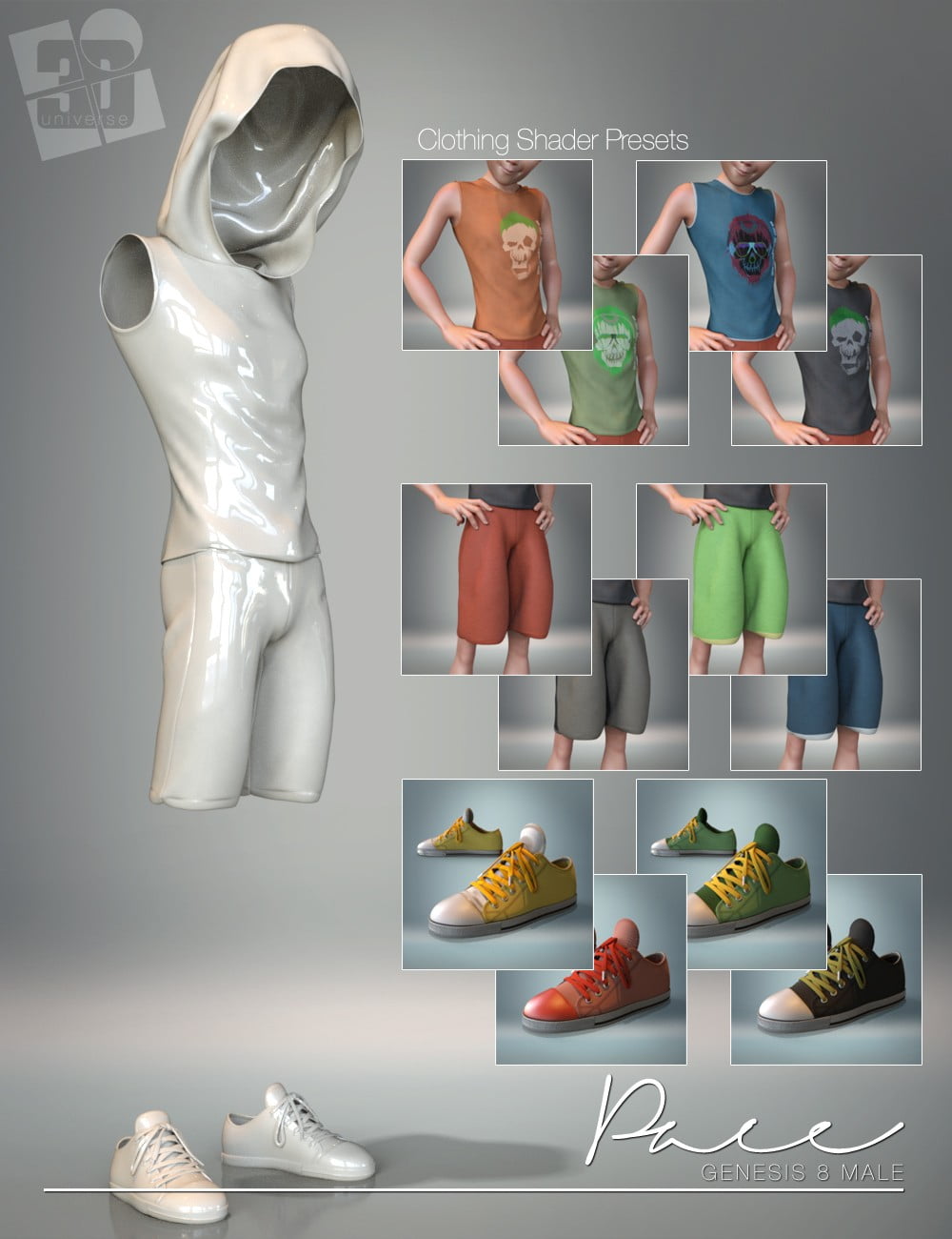 dForce Pace Clothing and Accessories for Genesis 8 Male(s)