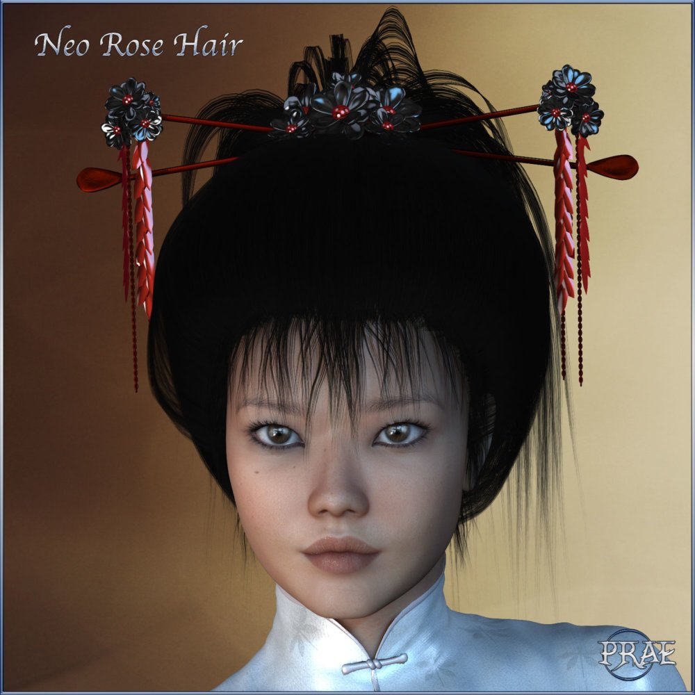 Prae-Neo Rose Hair for V4 Poser