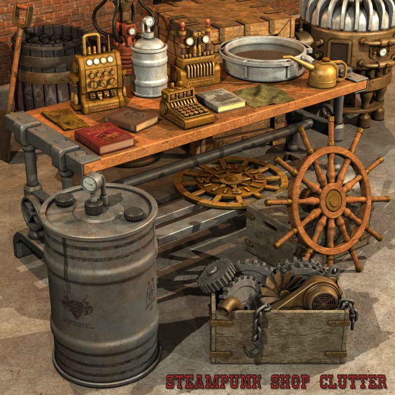 Steampunk Shop Clutter