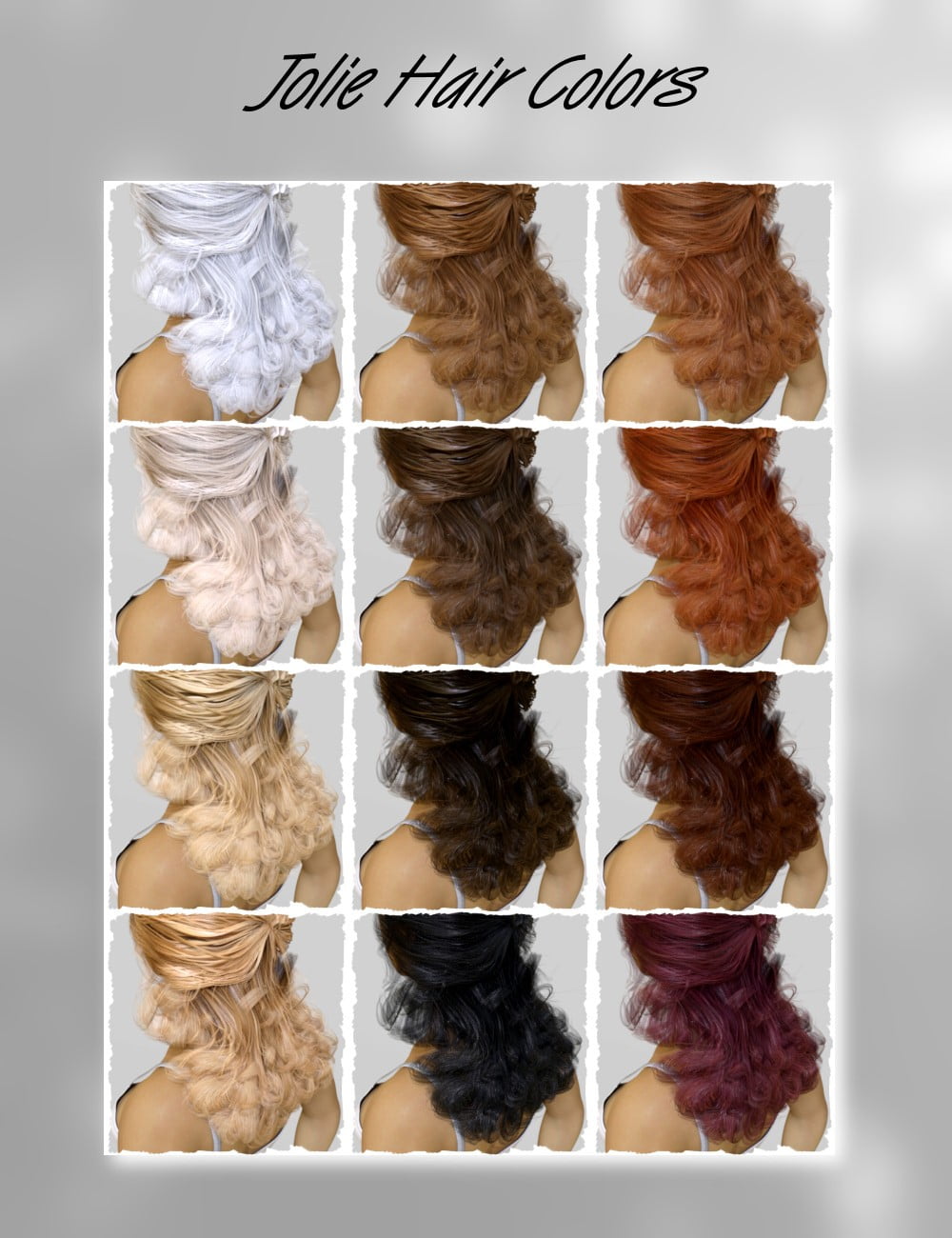 Jolie Hair for Genesis 3 and Genesis 8 Female(s)