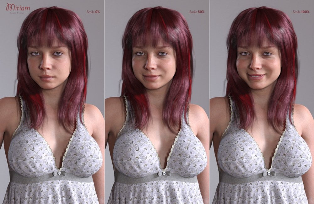 Miriam HD & Signature Smile HD Expression for Genesis 8 Female