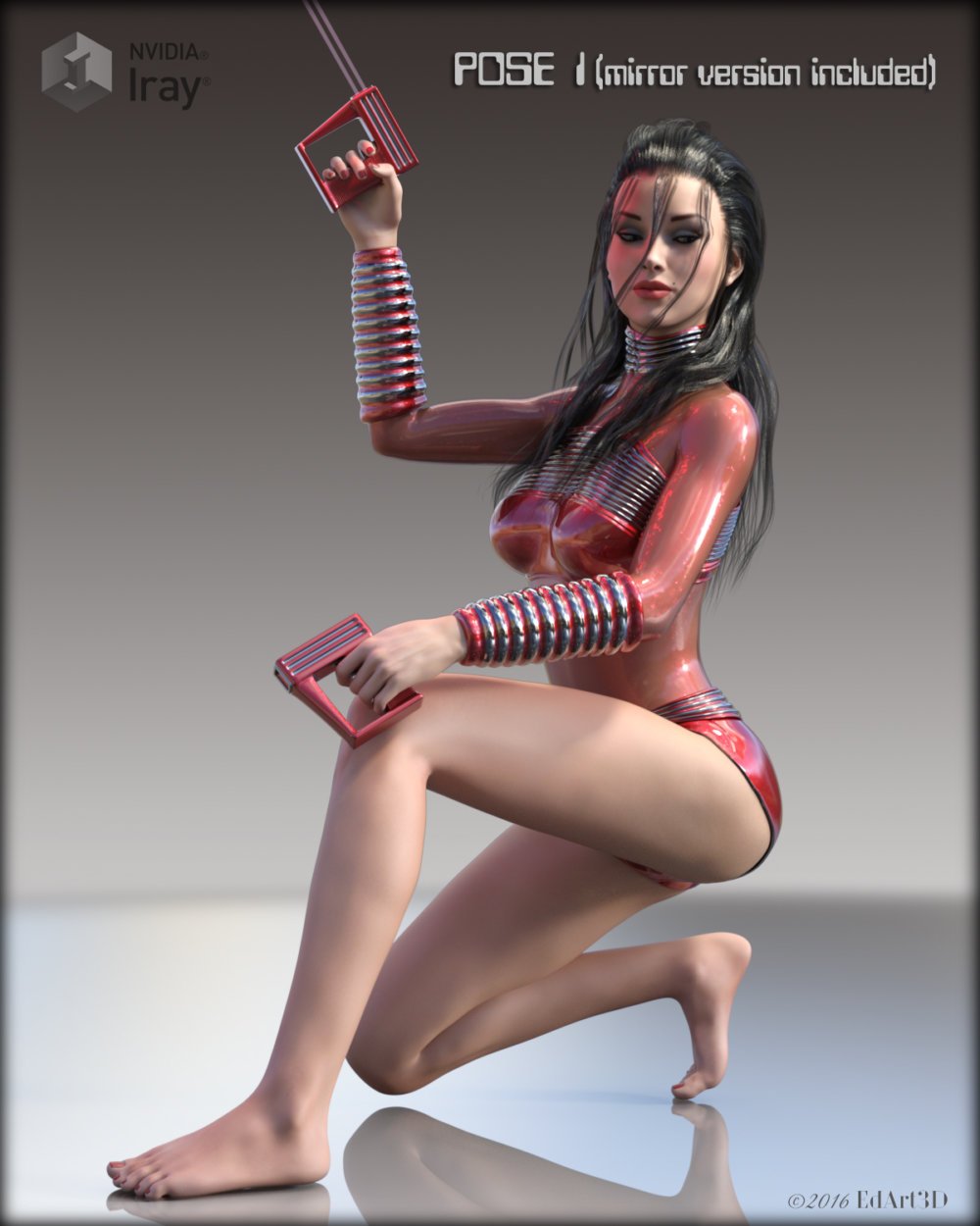 Pin-Up Gynoid Phase6 Morphing Raygun & Poses