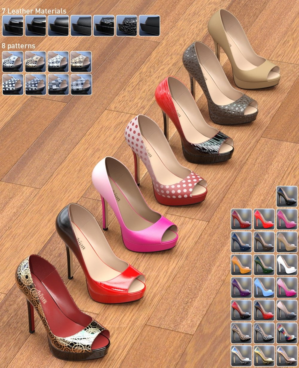 Peep-Toe Platform Pumps For G8F