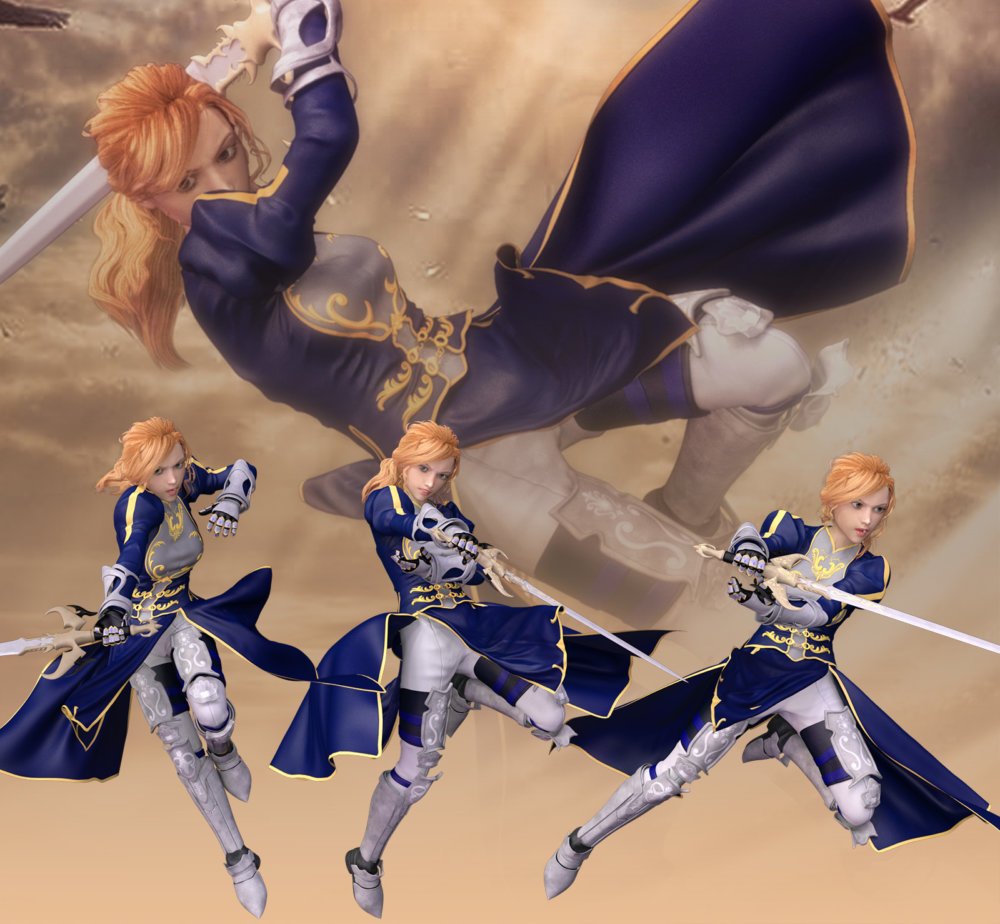 Fantasy Anime Poses VII  Excalibur Sword  for G3