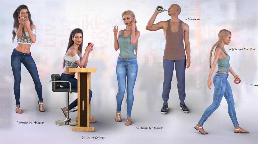 Z Everyday Life - Poses and Partials for Genesis 3 and 8