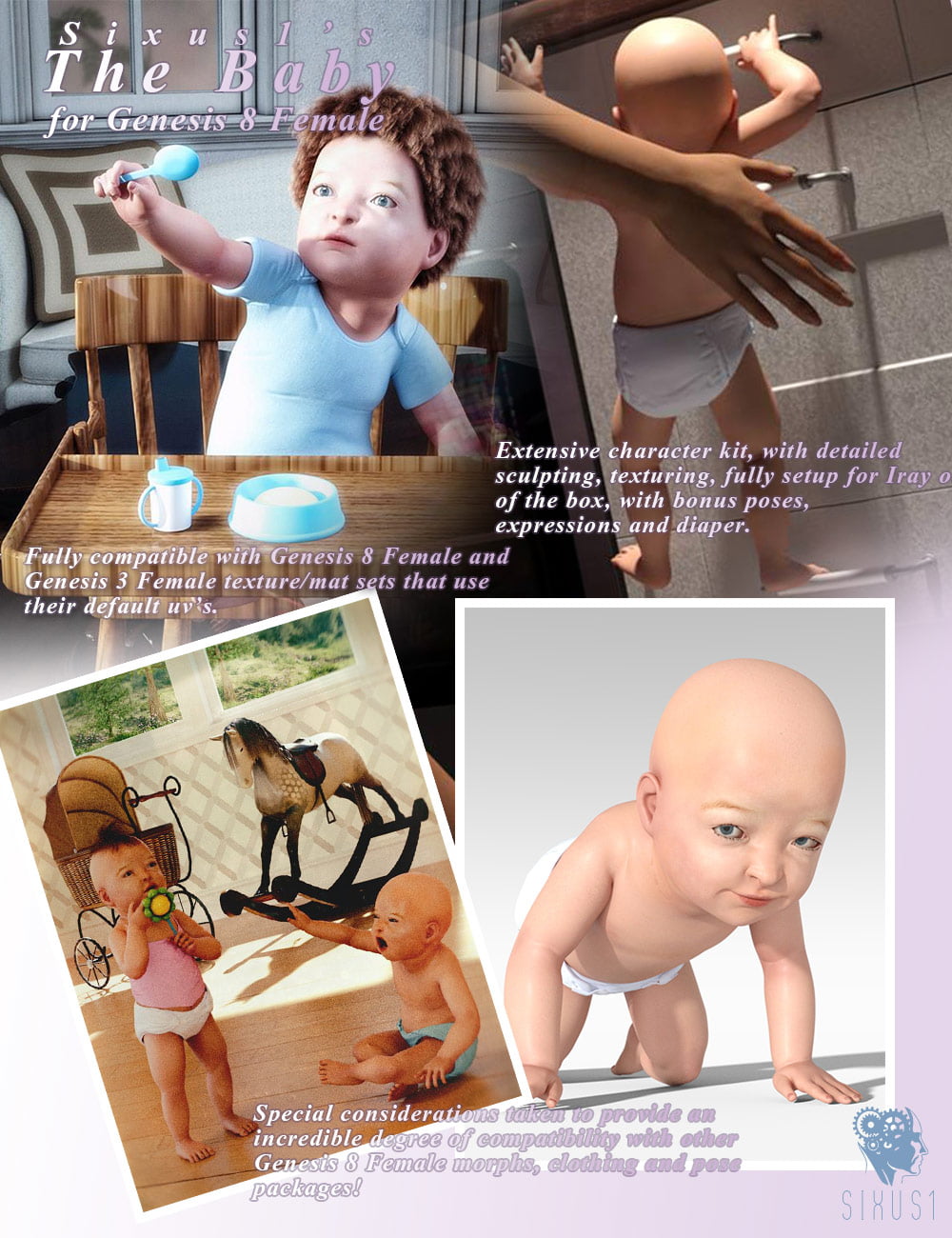 Sixus1 - The Baby for Genesis 8 Female