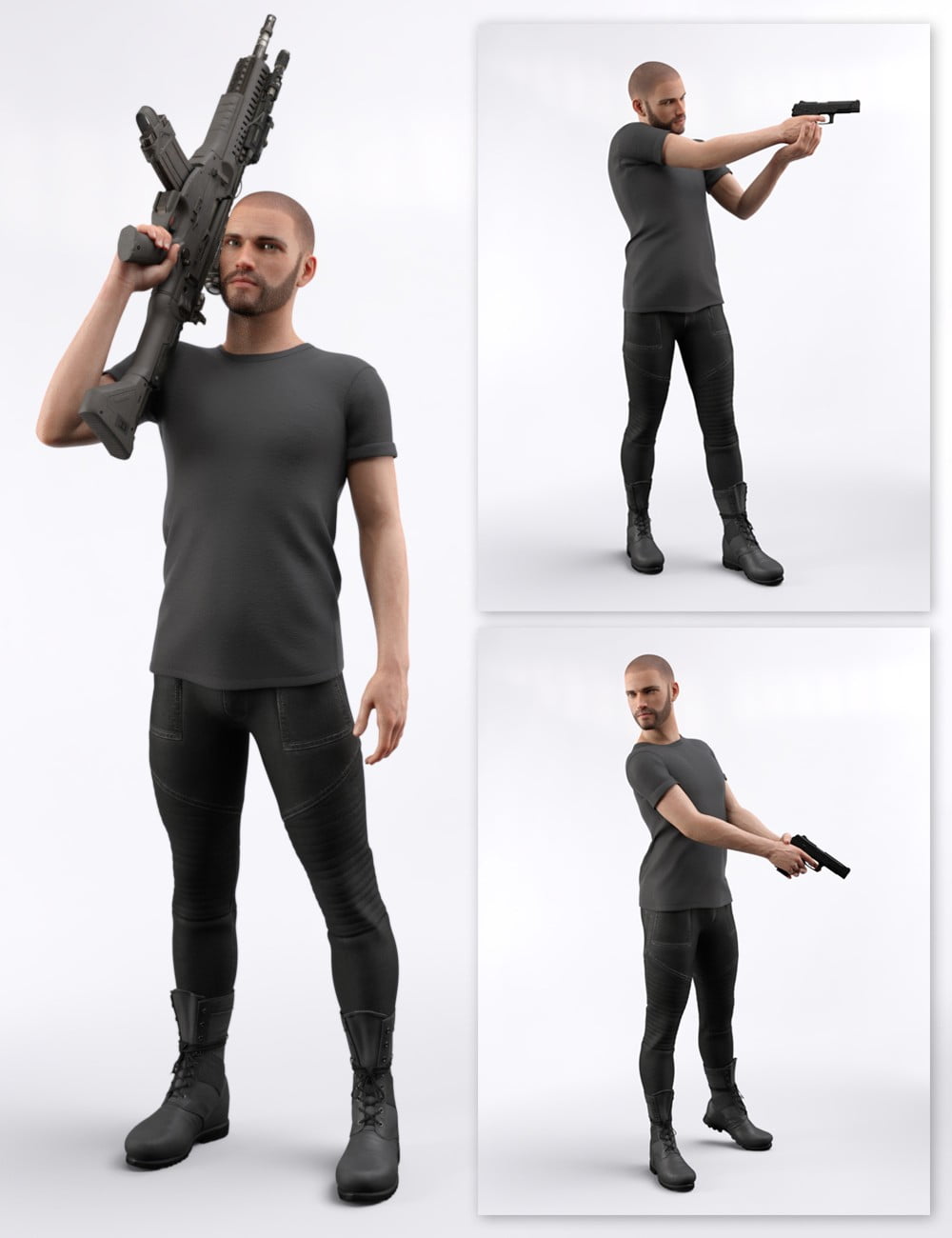Warfare Poses for Genesis 8 Male