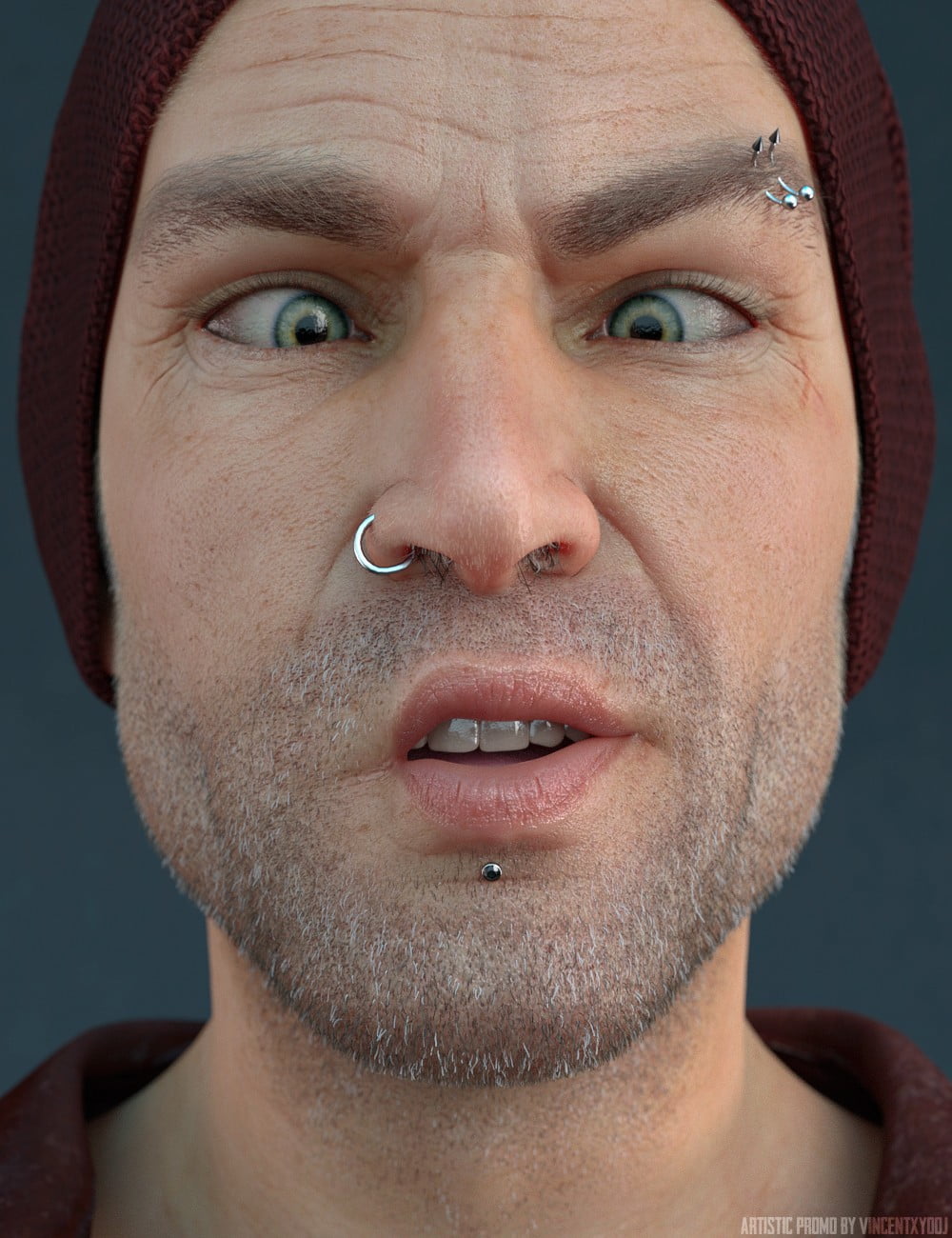 CC Hole Hair for Genesis 8 Male(s)