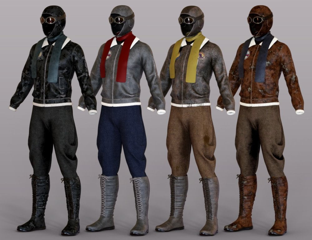 dForce Retro Aviator Outfit Textures