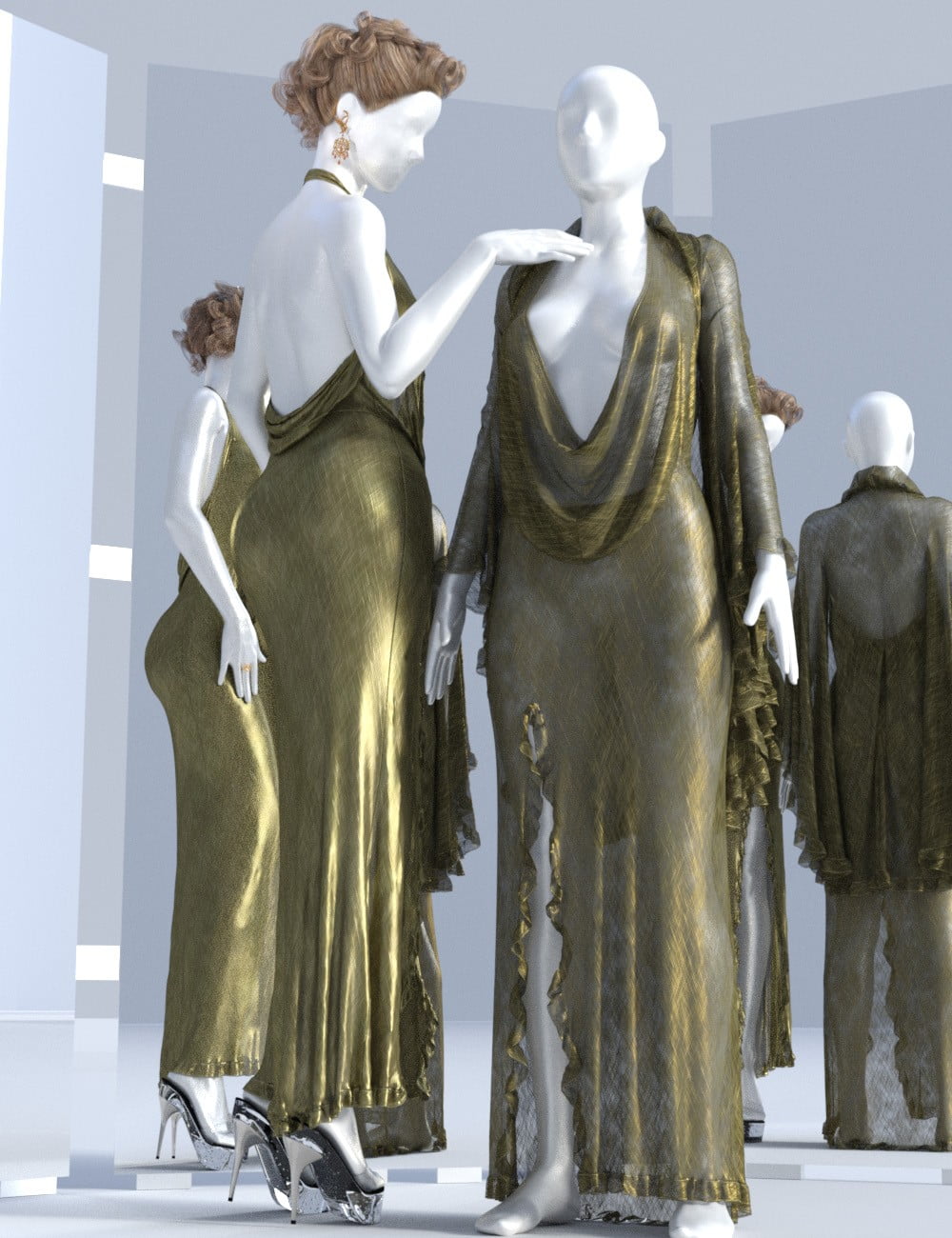 dForce Femme Fatale Dress for Genesis 3 and 8 Female(s)