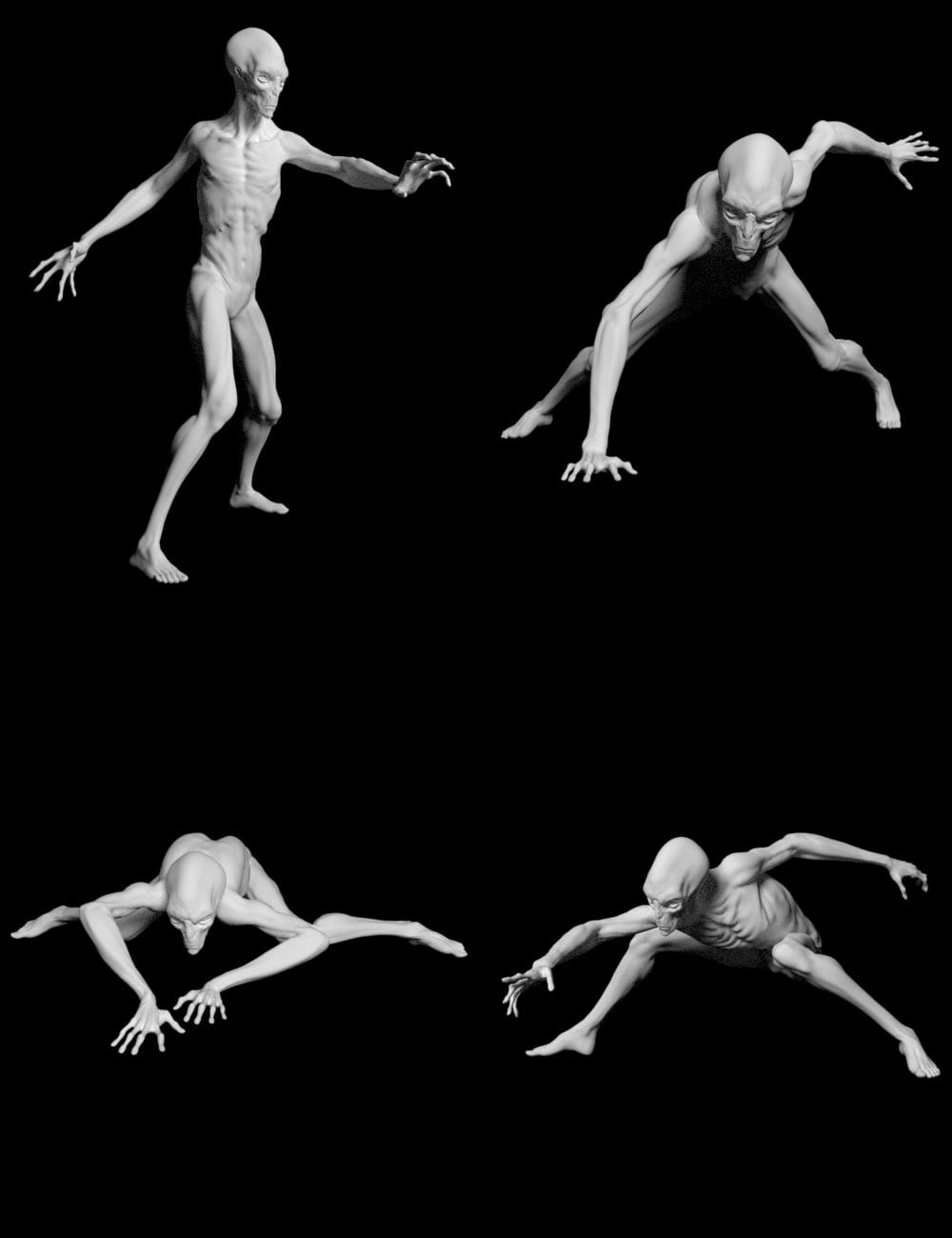 Gravitys Poses for The Exile Alien HD for Genesis 3 Male