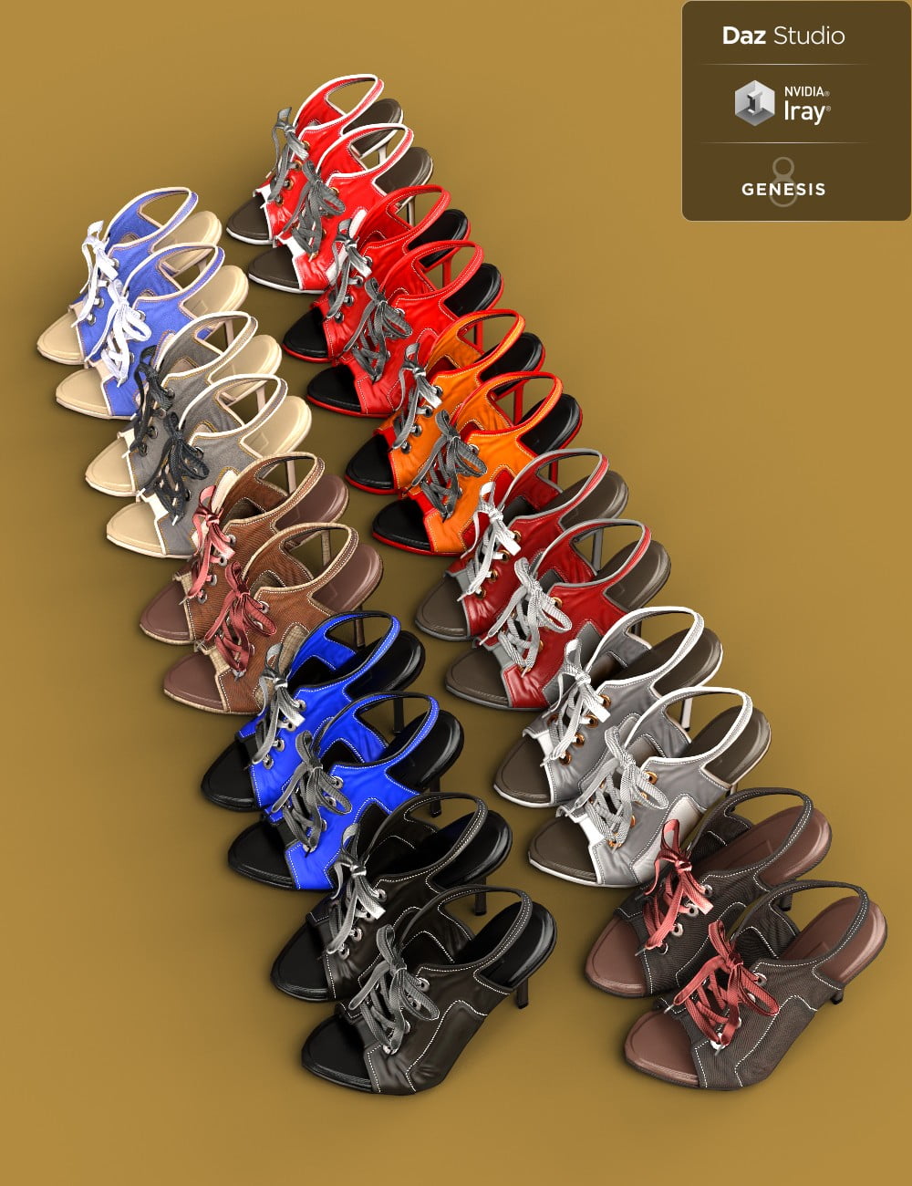 OT Sneaker Heel for Genesis 8 Female(s)