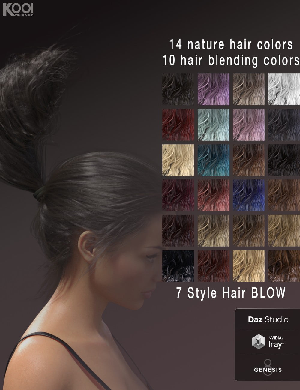 Bonnie Hair for Genesis 8 Female(s)