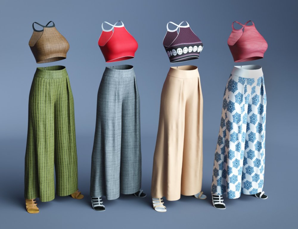 dForce Palazzo Pants Outfit Textures