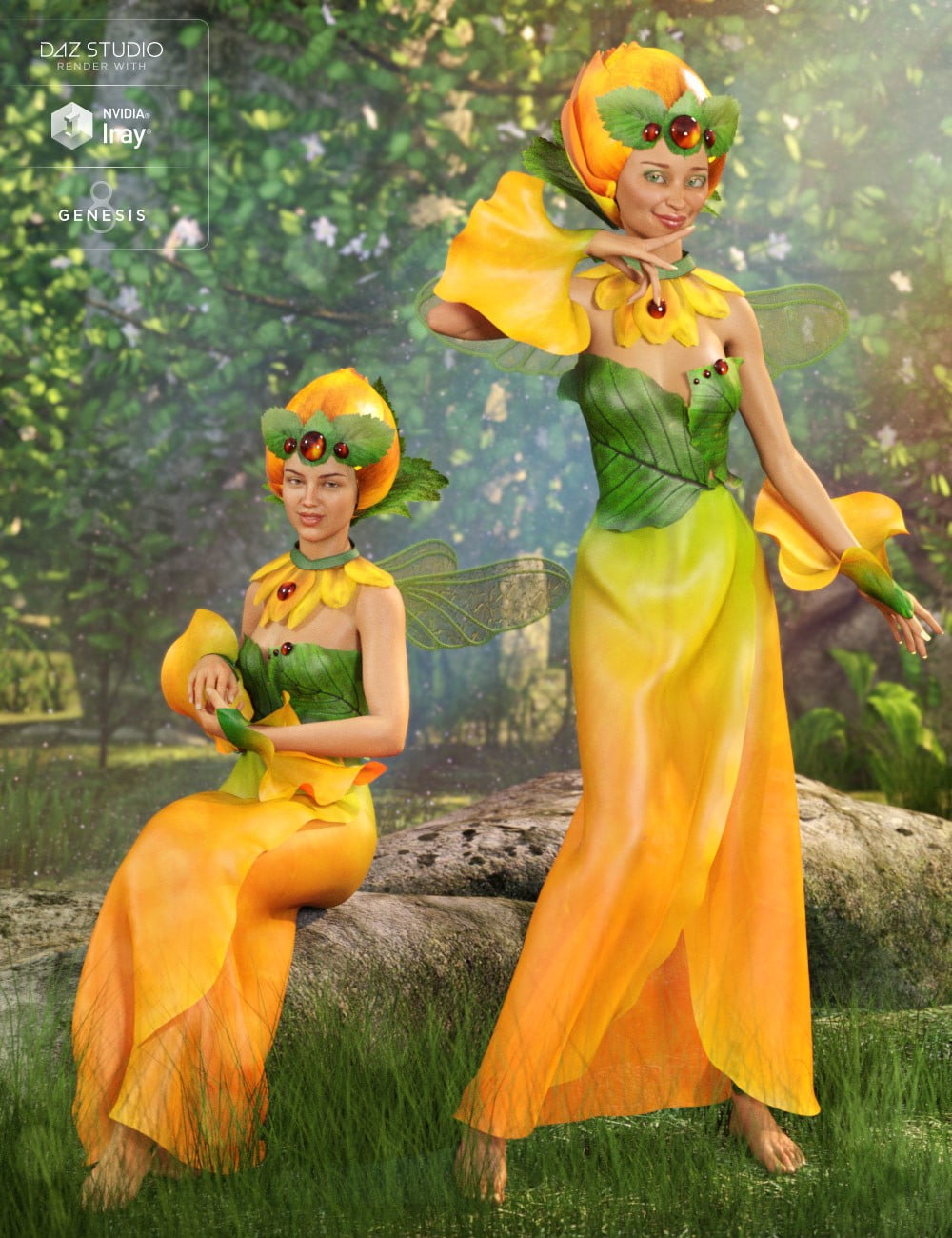 dForce Morning Bloom Outfit for Genesis 8 Female(s)