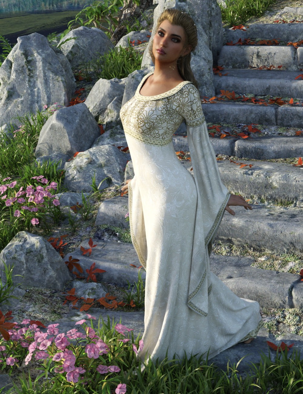 dForce Camilla Medieval Gown for Genesis 8 Female(s)