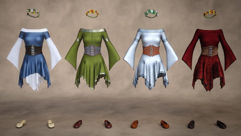 dForce Woodland Spirit Outfit Textures