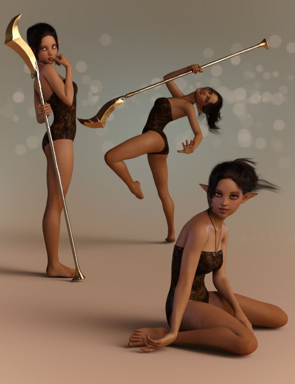 Elven Warrior Poses and Prop for Genesis 8 Female and Mika 8