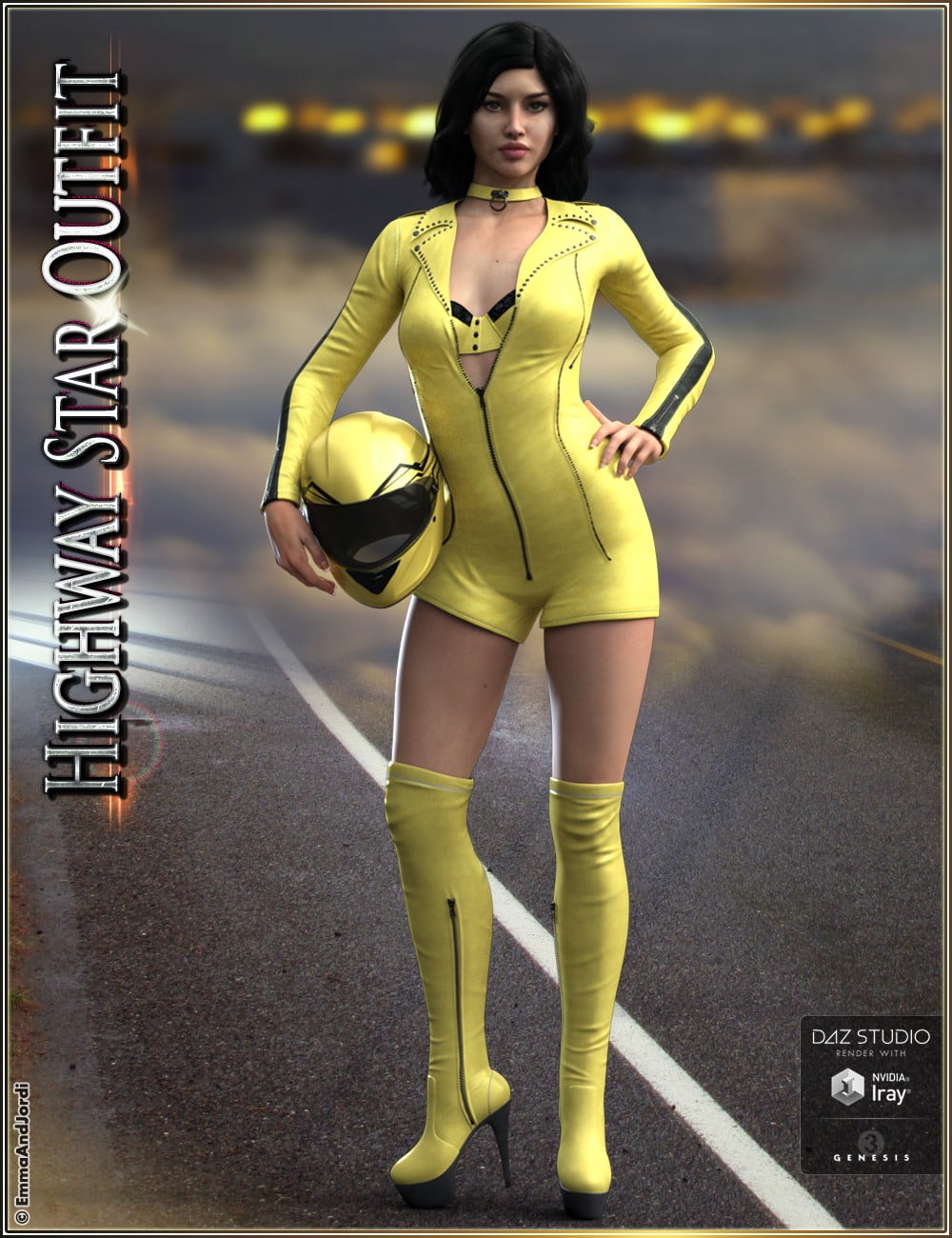 Highway Star Outfit and Accessories for Genesis 3 Female(s)