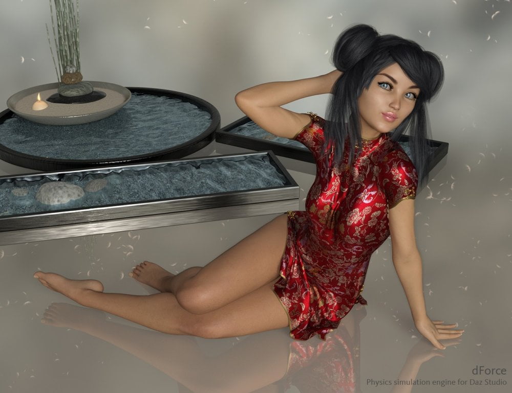 dForce Yumi Dress for Genesis 8 Female(s)