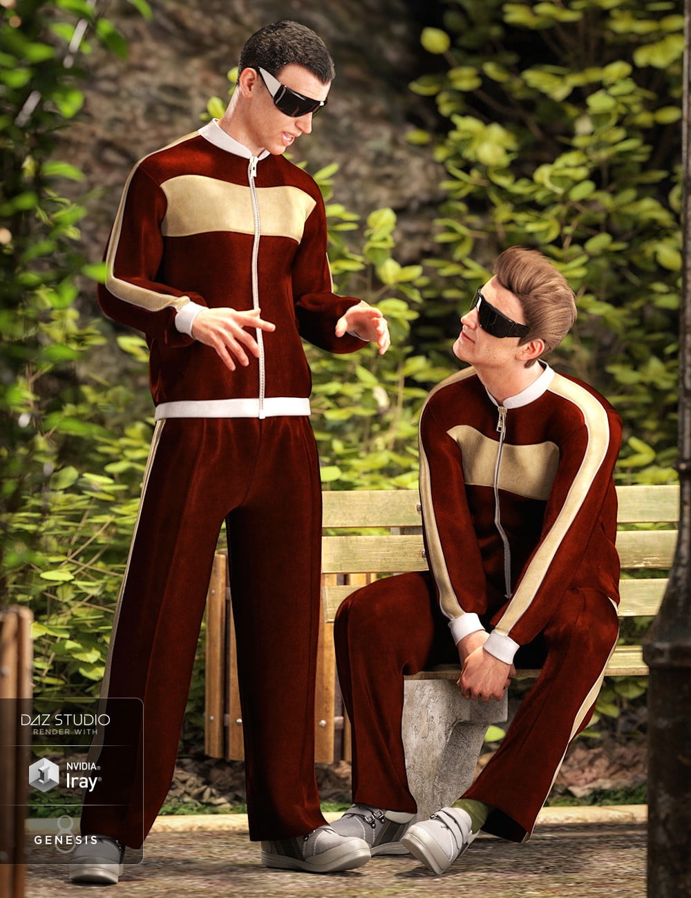 dForce Tracksuit Outfit for Genesis 8 Male(s)