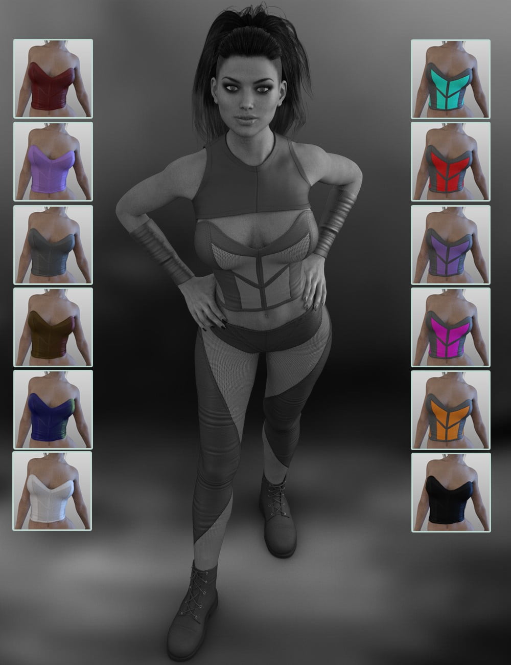 X-Fashion Mesh Outfit for Genesis 3 Female(s)
