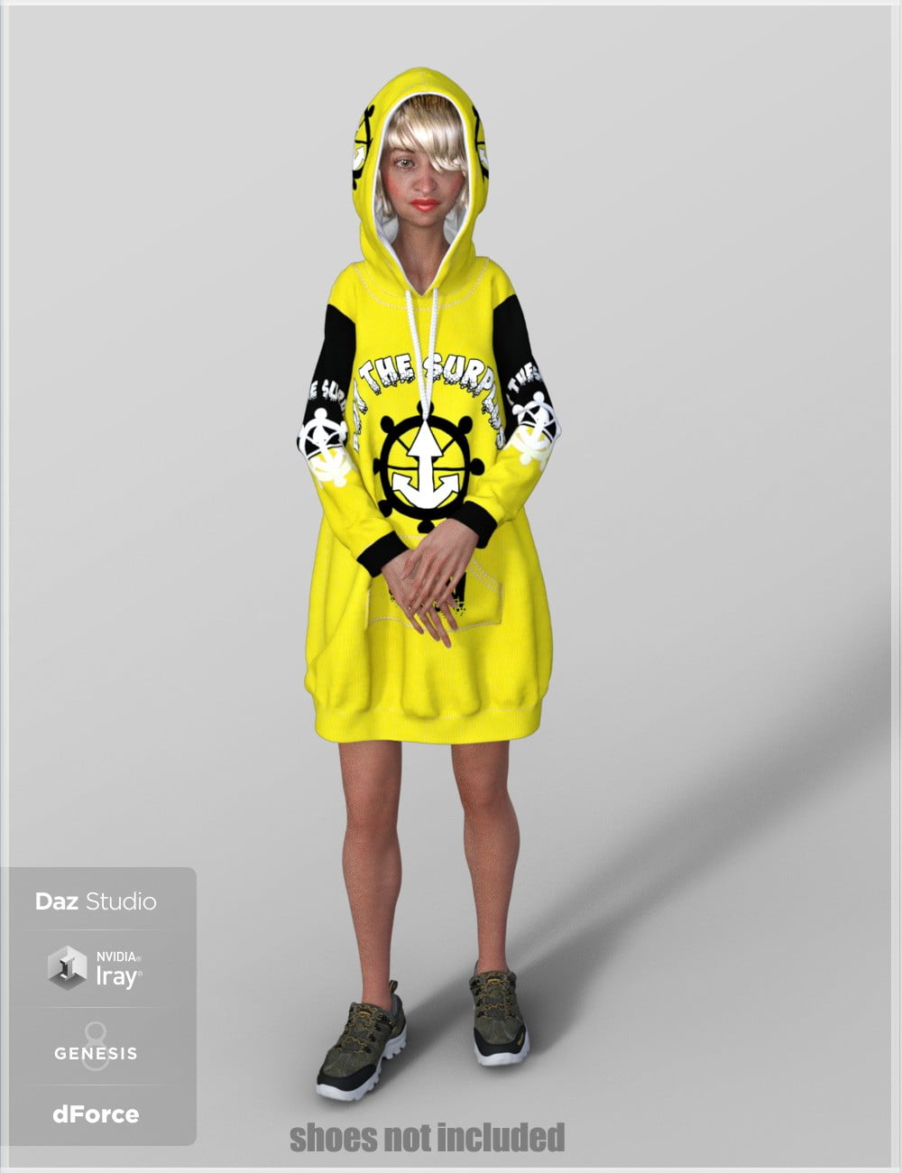 dForce Long Hoodie For Genesis 8 Female(s)