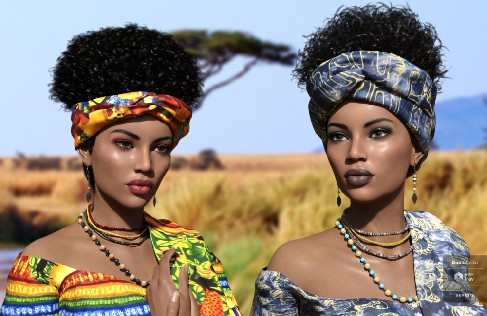 Zahara Hair 2 for Genesis 8 Female(s)