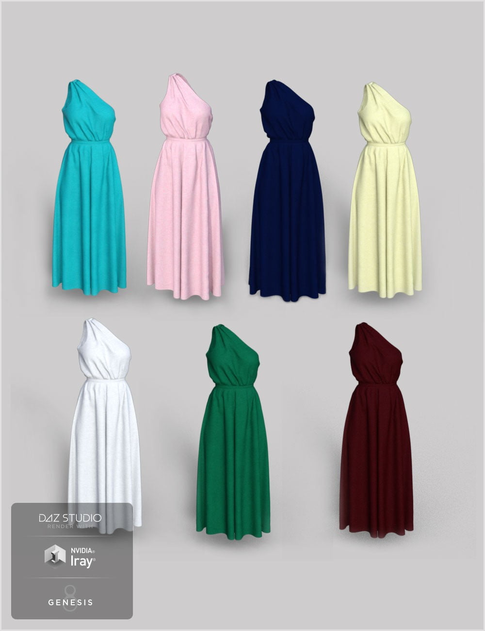 dForce Roma Dress for Genesis 8 Female(s)