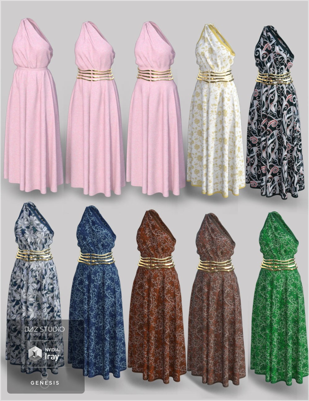 dForce Roma Dress for Genesis 8 Female(s)