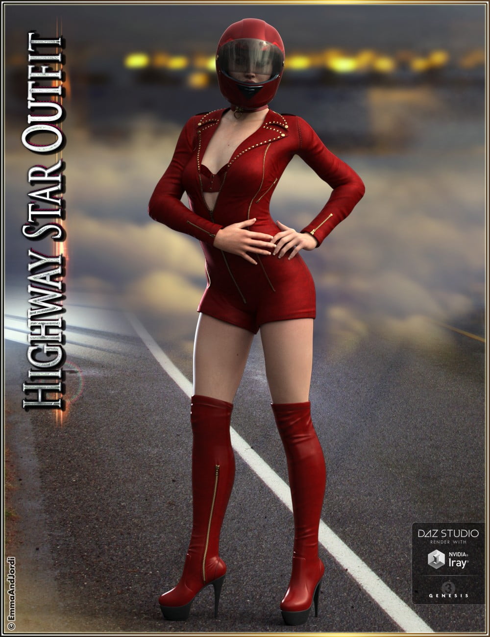 Highway Star Outfit and Accessories for Genesis 3 Female(s)
