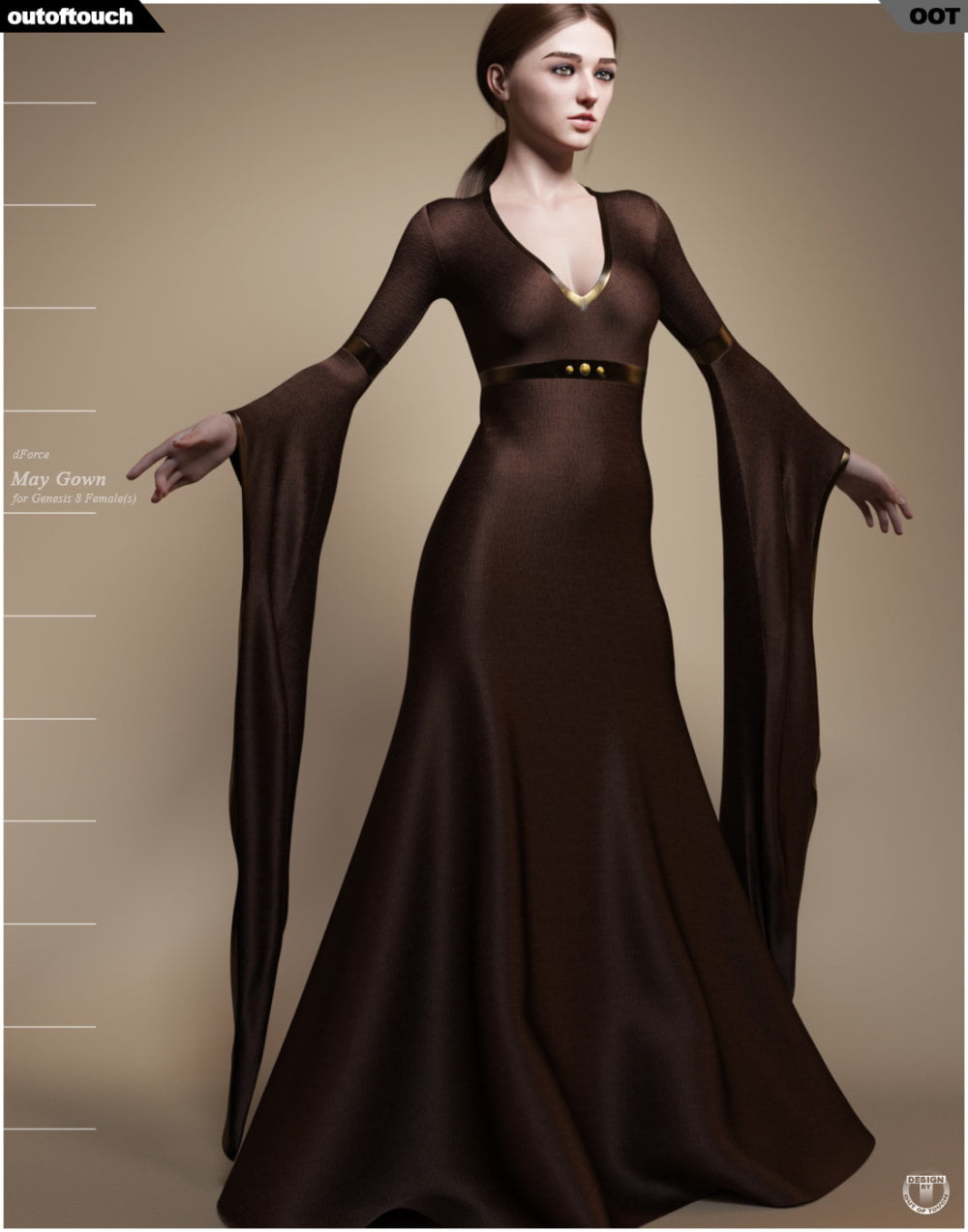 dForce May Gown for Genesis 8 Females