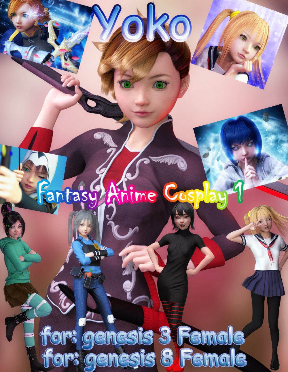 Fantasy-Anime-Cosplay 1 _ Yoko _ for G3F G8F