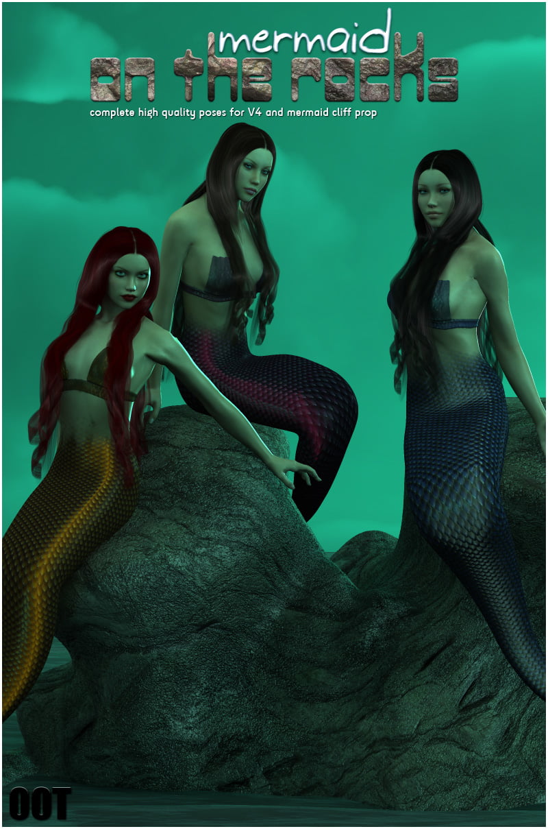 Mermaid On The Rocks