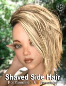 Shaved Side Hair for Genesis 3 and 8 Female(s)