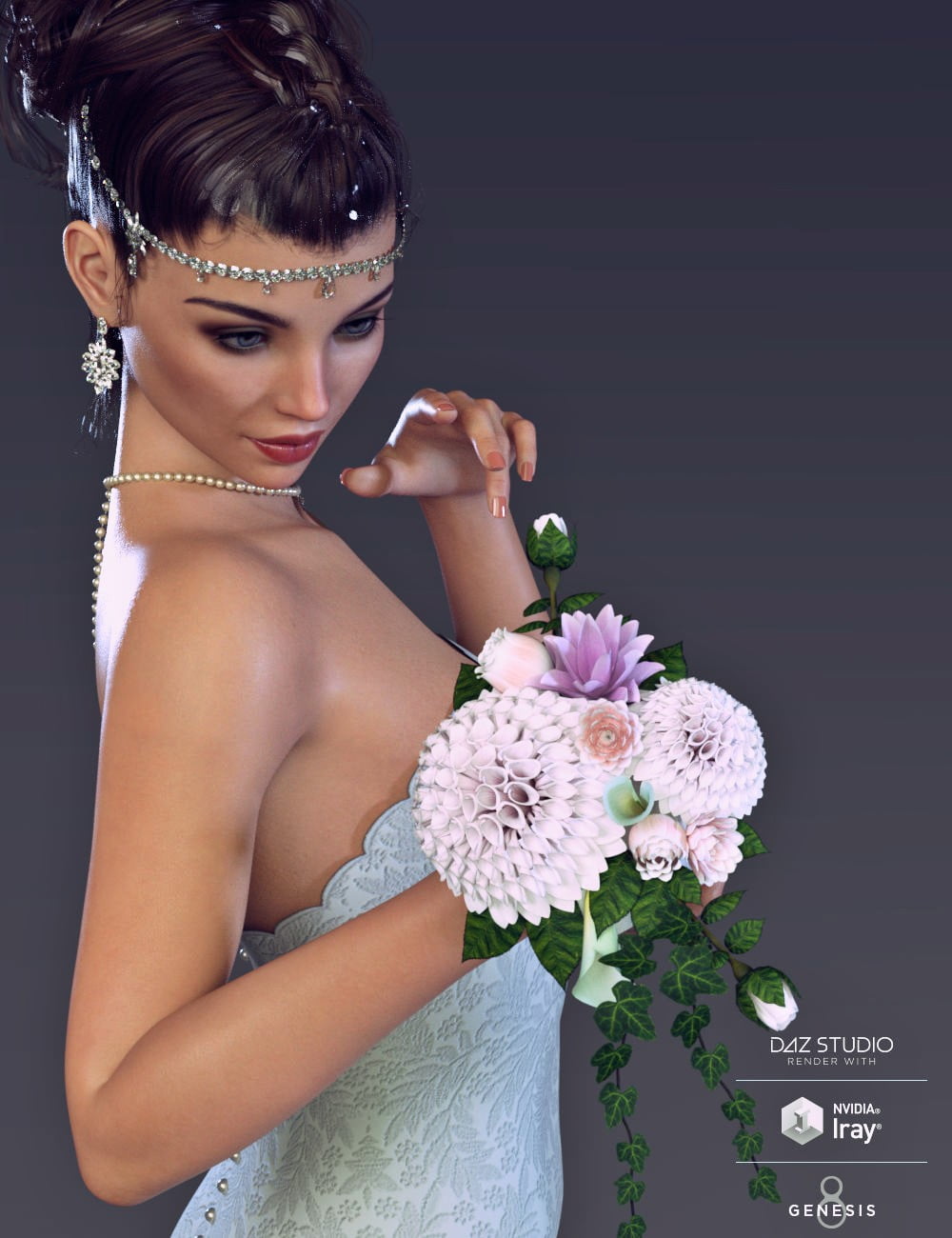 White Wedding Add-On for Genesis 8 Female(s)
