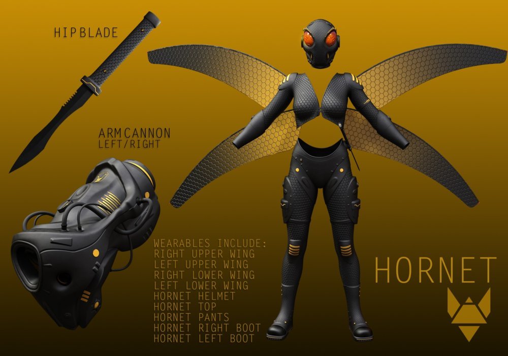 Hornet Outfit for Genesis 8 Female