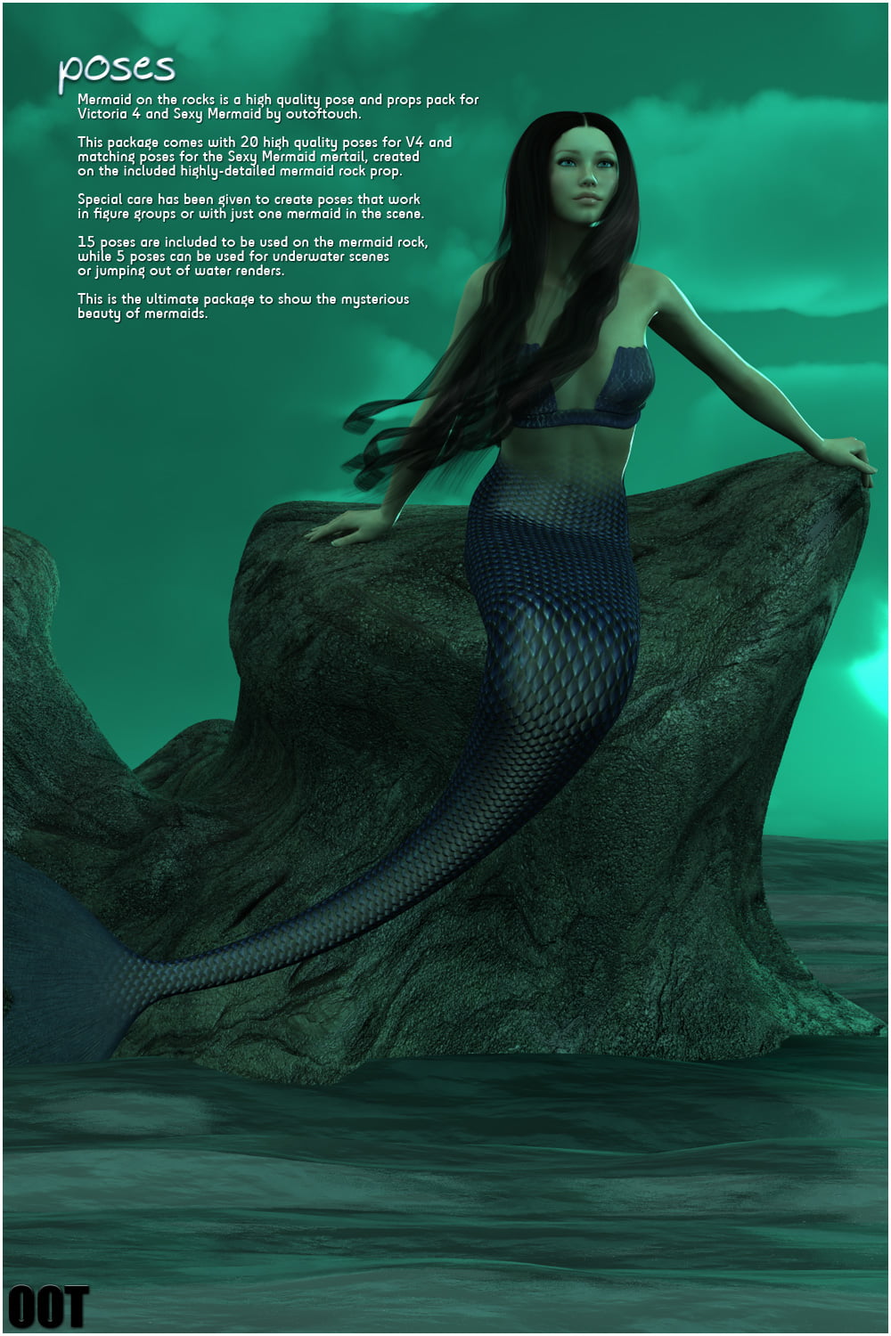 Mermaid On The Rocks