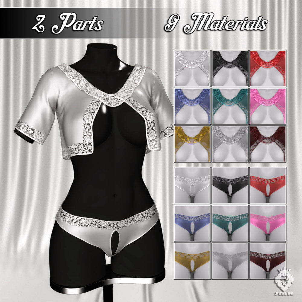 JMR dForce Satin Seductive Set for G3F and G8F