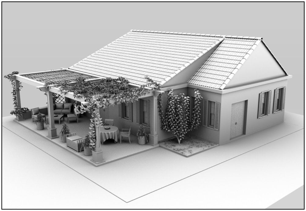 Garden Patio for Poser and DAZ Studio