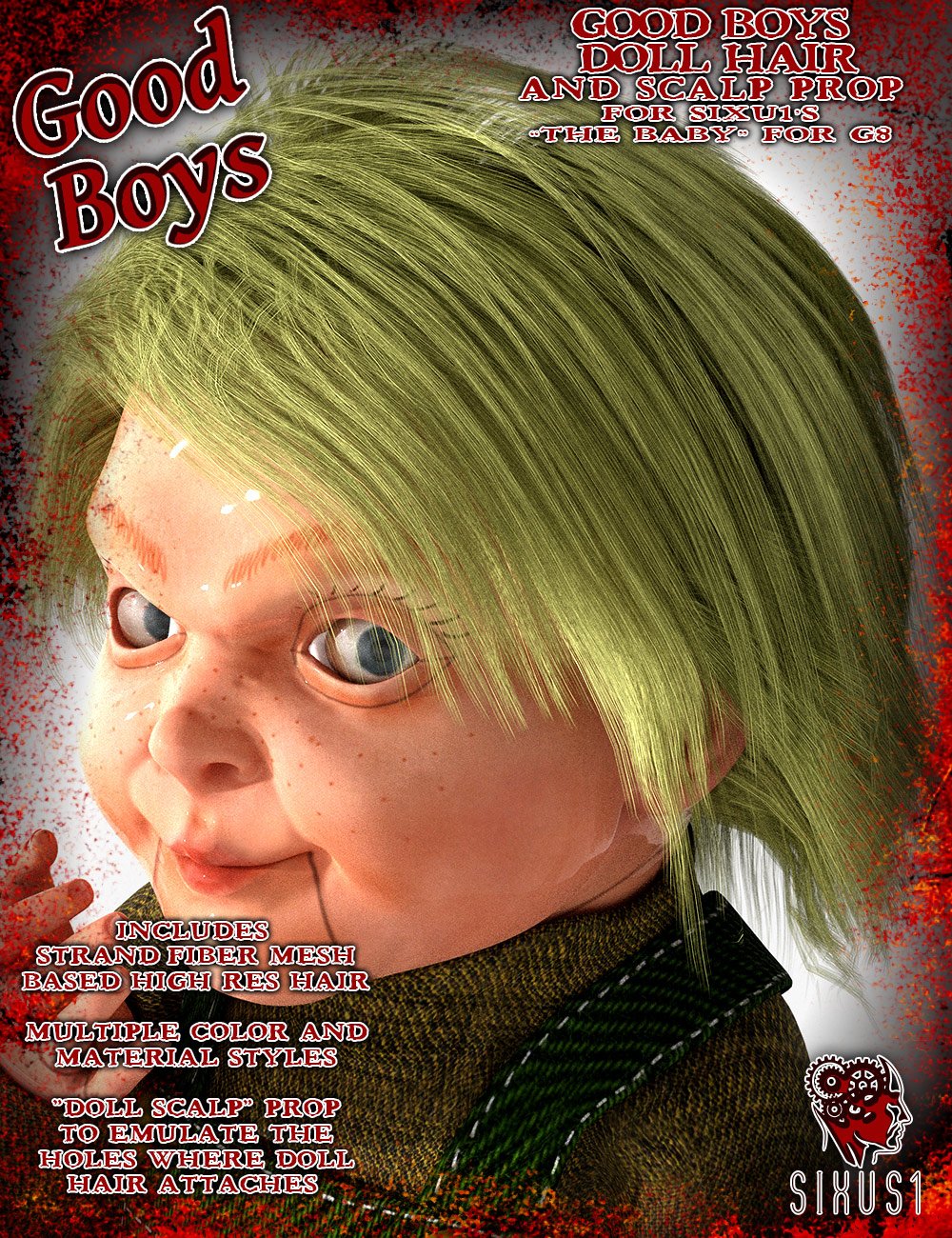 Good Boys Doll Hair for S1M Baby