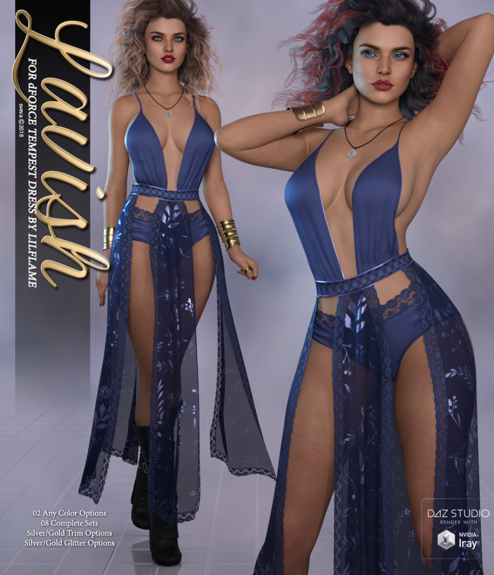 Lavish for dForce Tempest Dress G8F