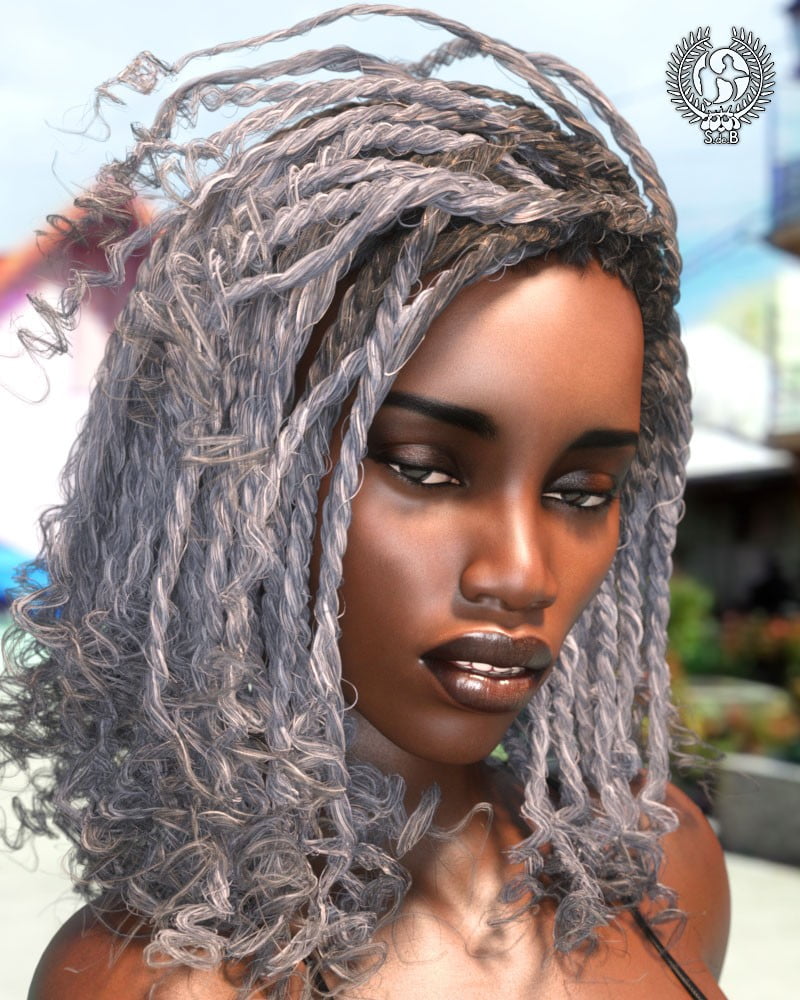 Twist Braids Hair for Genesis 3 and 8 Female(s)