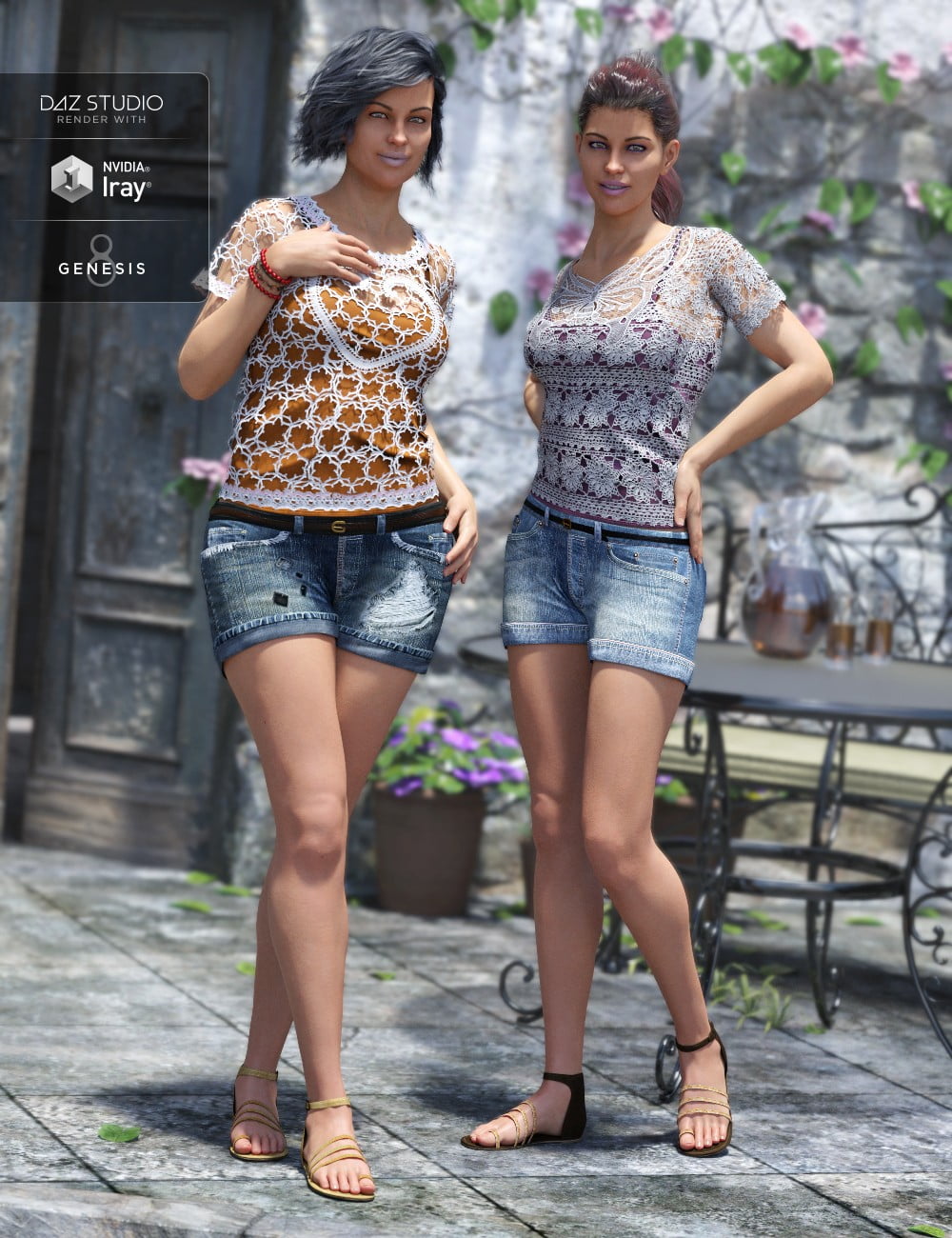 Boho Short Outfit Textures