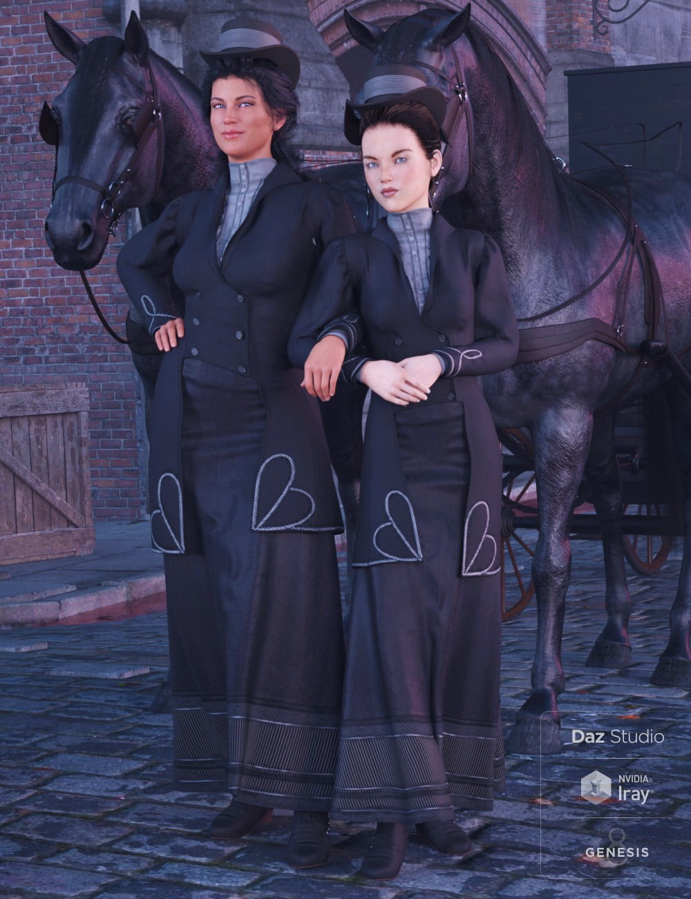 Mid Victorian Outfit for Genesis 8 Female(s)